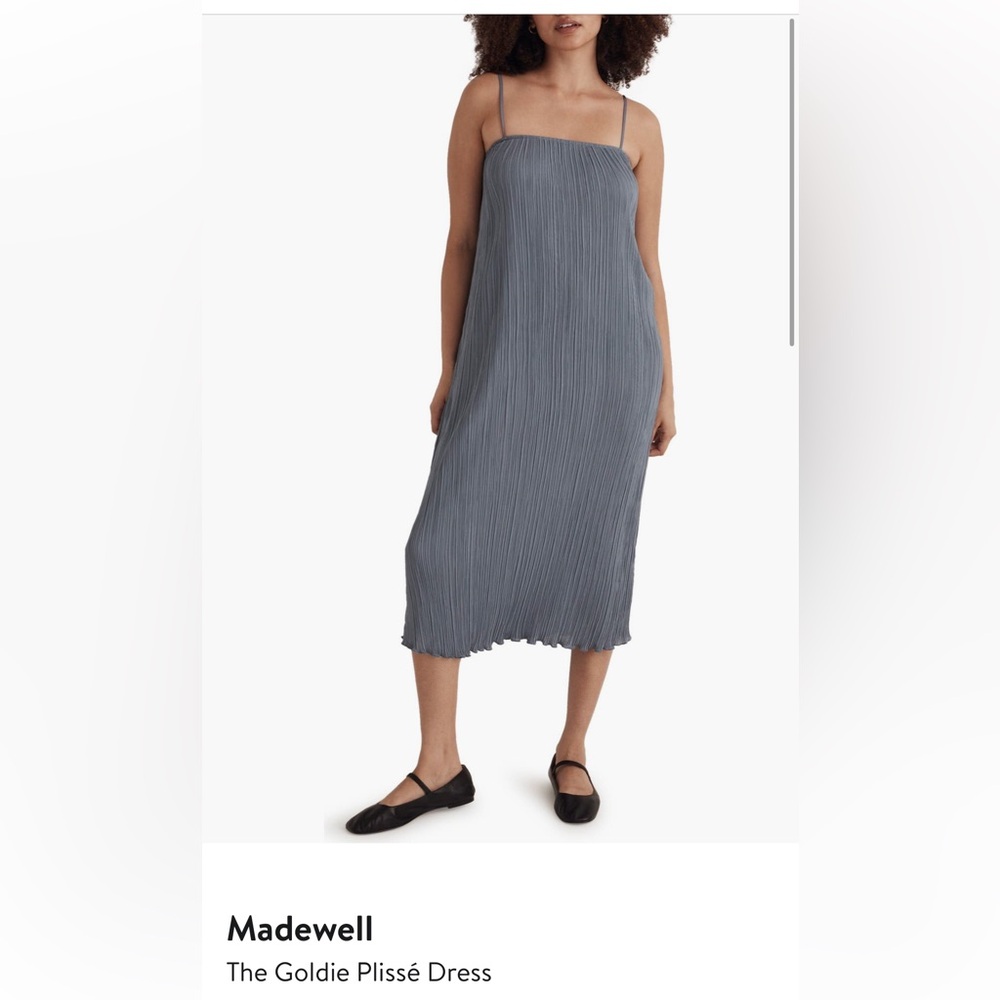 Madewell Teapot Blue Spaghetti Strap Dress